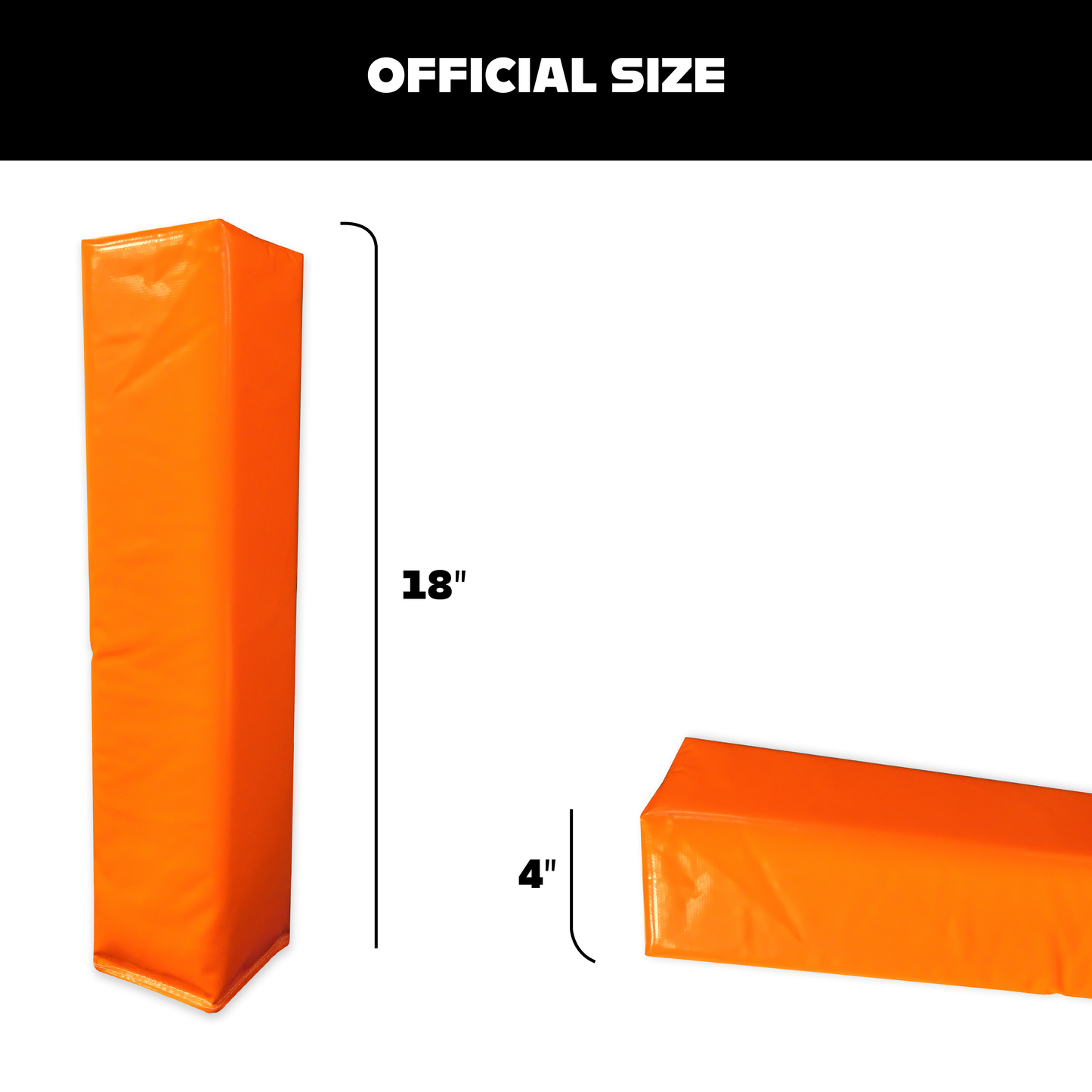 Markwort Football Pylons for Goal Line & End Zone - Orange - 4 Pcs