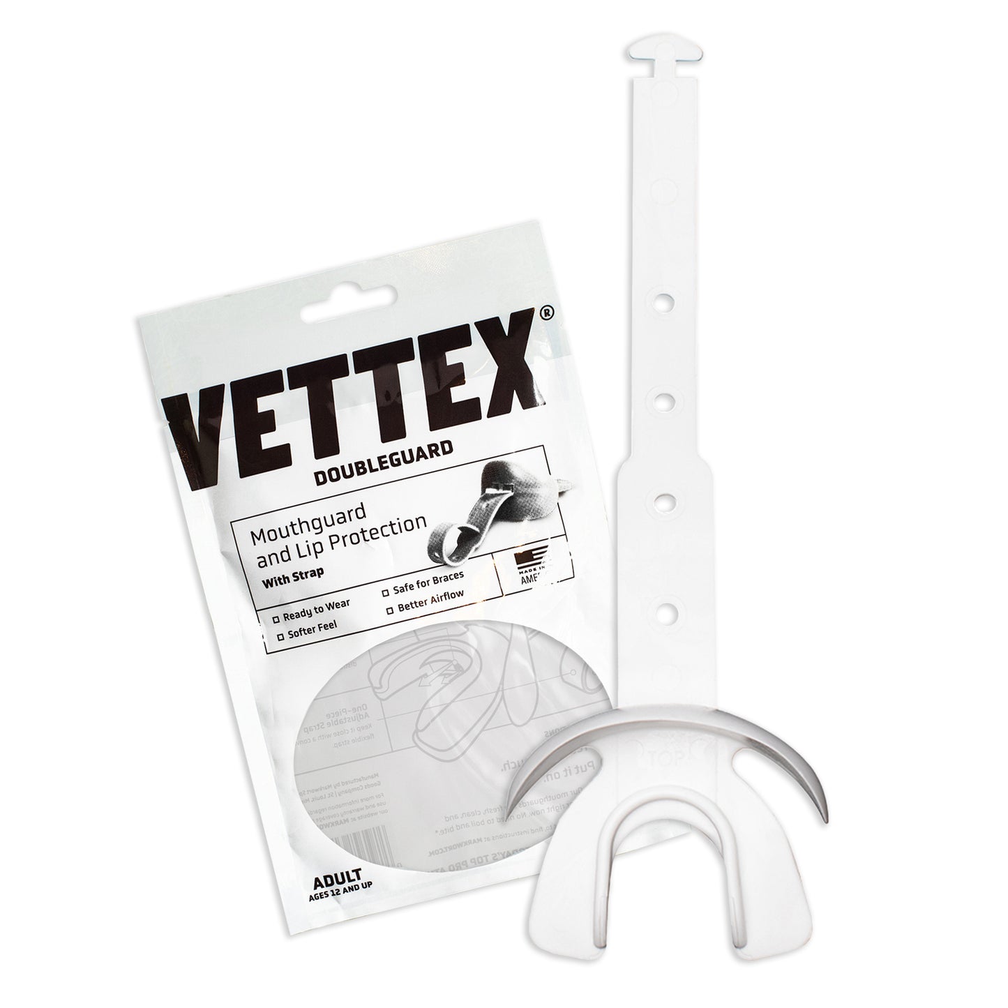 Vettex Doubleguard Mouthguard with Lip Protection - Adult